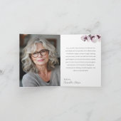 91 & Fabulous Orchid Photo Birthday Greeting Card Kaart (Binnen)