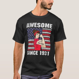 91 jaar oud Geweldige sinds 1931 91e verjaardag vr T-shirt