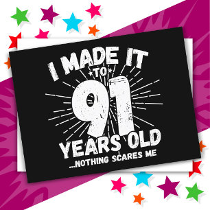 91 Jaar Oud Sarcastisch Meme Grappige 91e Verjaard Briefkaart