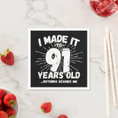 91 Jaar Oud Sarcastisch Meme Grappige 91e Verjaard Servet (Insitu)
