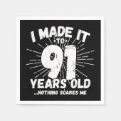 91 Jaar Oud Sarcastisch Meme Grappige 91e Verjaard Servet (Voorkant)