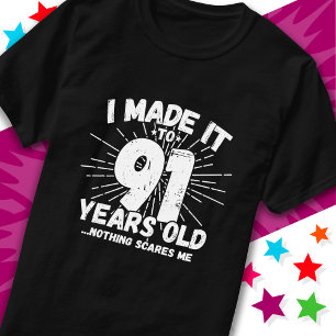 91 Jaar Oud Sarcastisch Meme Grappige 91e Verjaard T-shirt