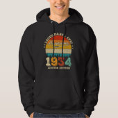 91 jaar oude Bday 1934 Geweldige 91ste verjaardags Hoodie (Voorkant)