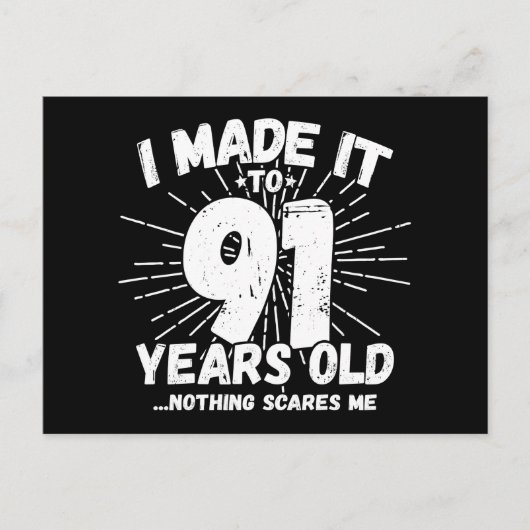91 Jaar Oude Sarcastische Meme Leuk 91ste Verjaard Briefkaart (Voorkant)