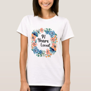 91 jaar van mam Grandma 91 jaar oude 91ste geboort T-shirt
