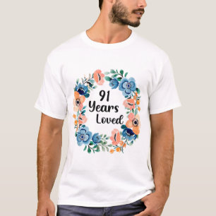 91 jaar van mam Grandma 91 jaar oude 91ste geboort T-shirt