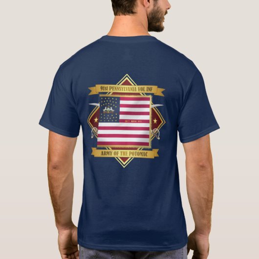 91 PA Infanterie T-shirt (Achterkant)