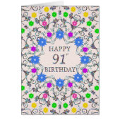 91e Abstracte bloemen op de geboorte (Voorkant)