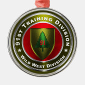 91e divisie Kerstmis Metalen Ornament (Voorkant)
