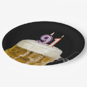 91e verjaardag bier op zwart Bord (Gekanteld)