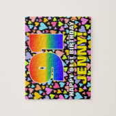 91e verjaardag — Fun, liefhebbende hartvormen + "9 Legpuzzel (Verticaal)