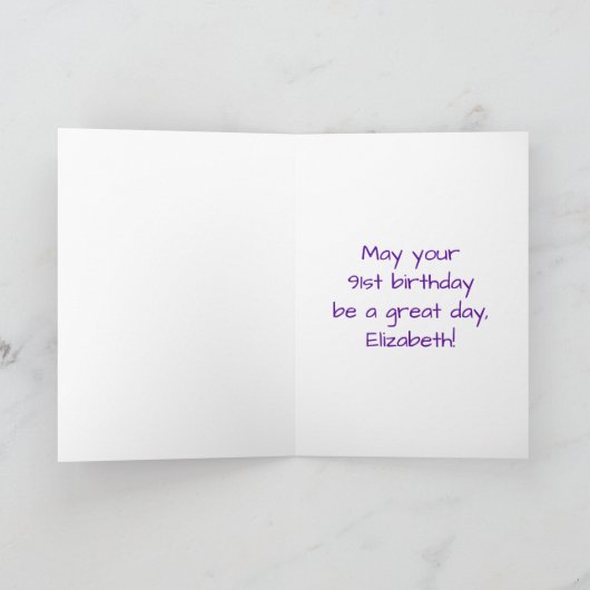 91e verjaardag: Het liefhebbende Kunstpatroon, Reg Kaart (Binnen)