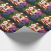 91e verjaardag met kaarsen cadeaupapier (Hoek)
