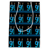 91e verjaardag met oogbalkaarsen medium cadeauzakje (Achterkant)