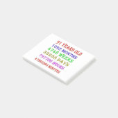 91e verjaardag mijlpalen post-it® notes (Schuin)