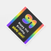 91e verjaardag: Regenboogspectrum # 91, Aangepaste Servet (Hoek)