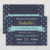 91e verjaardag van de blauwe polawdot en banner kaart (Voorkant / Achterkant)