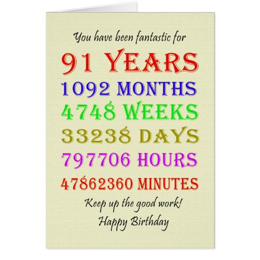 91e verjaardag van de mijlpalen (Voorkant)