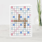 91e verjaardag, Word Game Board Kaart (Voorkant)
