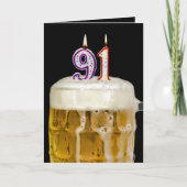 91e verjaardag zwarte bier kaart (Voorkant)