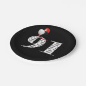 91e verjaardagsfeestballonnen papieren bordje (Gekanteld)