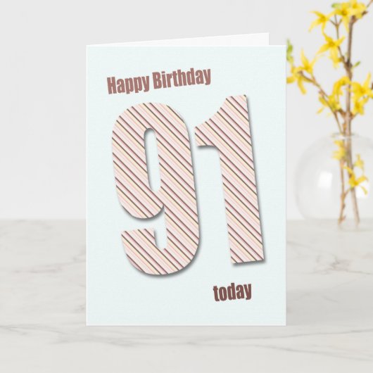 91e verjaardagskaart kaart (Gele Bloem)