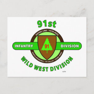 91STE INFANTRY DIVISION "THE WILD WEST" BRIEFKAART