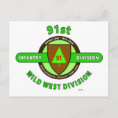 91STE INFANTRY DIVISION "THE WILD WEST" BRIEFKAART (Voorkant)