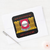 91STE MOTORBATTALION 1STE CAVALRY-STICKERS VIERKANTE STICKER (Envelop)