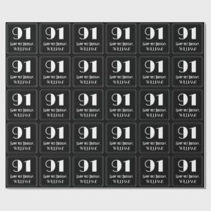 91ste verjaardag - Art Deco Geïnspireerde look "91 Cadeaupapier