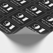 91ste verjaardag - Art Deco Geïnspireerde look "91 Cadeaupapier (Hoek)