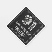 91ste verjaardag: Art Deco Geïnspireerde look "91" Servet (Hoek)