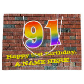 91ste verjaardag: Fun, door graffiti geïnspireerde Groot Cadeauzakje (Voorkant)