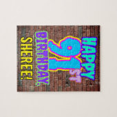 91ste verjaardag ~ Fun, geïnspireerde Urban Graffi Legpuzzel (Horizontaal)