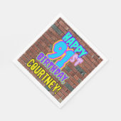 91ste verjaardag ~ Fun, geïnspireerde Urban Graffi Servet (Hoek)