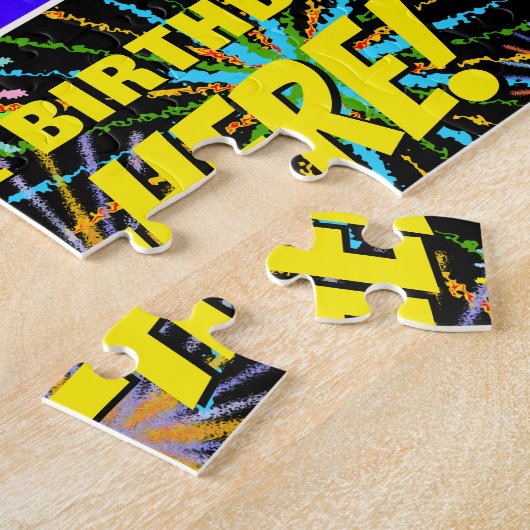 91ste verjaardag: Fun, kleurrijk gevuurwerk Legpuzzel (Zijkant)