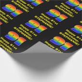 91ste verjaardag: Fun, kleurrijke regenboog geïnsp Cadeaupapier (Hoek)