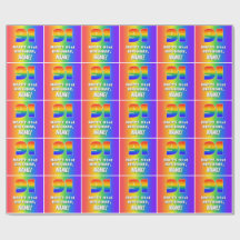 91ste verjaardag: kleurrijk, vun regenboogpatroon