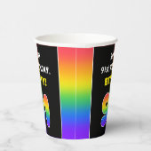 91ste verjaardag: kleurrijke regenboog # 91, Naam Papieren Bekers (Rechts)