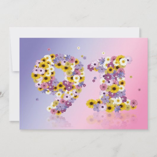 91ste verjaardag, met bloembollen kaart (Voorkant)