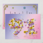 91ste verjaardag, met bloembollen kaart (Voorkant / Achterkant)