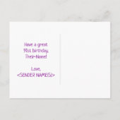 91ste verjaardag: Vet, Vun, Eenvoudig, Regenboog 9 Briefkaart (Achterkant)