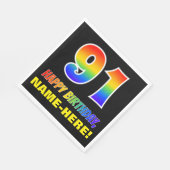 91ste verjaardag: Vet, Vun, Eenvoudig, Regenboog 9 Servet (Hoek)