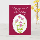 91ste Verjaardag, Waterverf Zoete Erwt met de Schr Kaart (Gele Bloem)