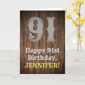 91ste verjaardag: Western geïnspireerde kijk in he Kaart (Gele Bloem)