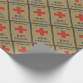 920 WWI Rode Kruis"Wij behoren tot 100% sterk" Cadeaupapier (Hoek)