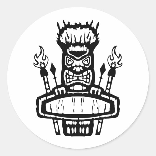 9213032011 Tiki (Rocker & Kcustom) Ronde Sticker (Voorkant)