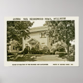 921 Ridgewood Road Ca. 1952 Poster (Voorkant)