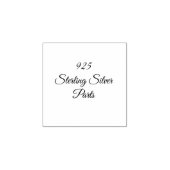 925 Sterling Silver Label Rubber Stamp Rubberstempel (Afrduk)
