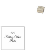 925 Sterling Silver Label Rubberstempel (Gestempeld)